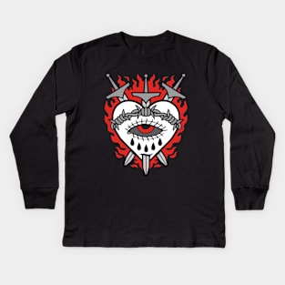 Three of Swords Kids Long Sleeve T-Shirt